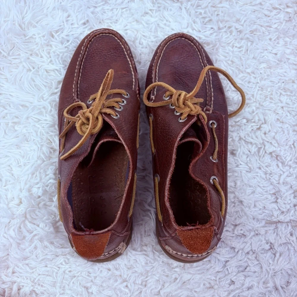 SPERRY TOPSIDER Men's Brown Leather Boat Shoes size 9.5